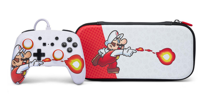 ESTUCHE + CONTROL CON CABLE NINTENDO SWITCH POWERA MARIO