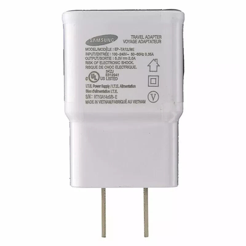 ADAPTADOR DE PARED SAMSUNG BLANCO - NEGRO 2AMP ORIGINAL